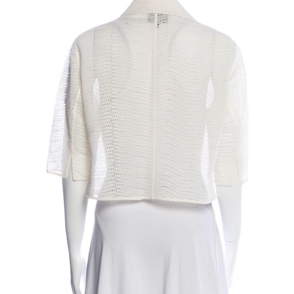 Akris x Bergdorf Goodman Evening white Jacket size 12 - Picture 3 of 3